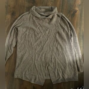 Tahari Taupe High neck Knit Sweater